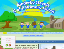 Tablet Screenshot of ainderbysteepleschool.org